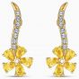 Swarovski Botanical Flower Pierced Earrings - Gold-tone Plated - 5535796