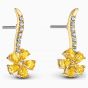 Swarovski Botanical Flower Pierced Earrings - Gold-tone Plated - 5535796