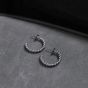 Timi Ida Bubbly Hoop Earrings Stainless Steel Silver 8442301