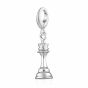 Lily Charmed Queen Chess Piece Charm Silver