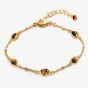 Sarah Alexander Cinnabar Gemstone Dome Charm Bracelet.