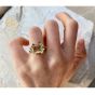 Shyla London Square Claw Ring - Lemon