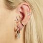Scream Pretty Sparkling Star Single Flat Back Earring - Silver