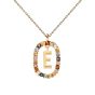 PDPaola Letter E Multicolour Gold Necklace CO01-264