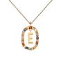 PDPaola Letter E Multicolour Gold Necklace CO01-264