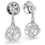 Swarovski Constella Drop Earrings Round Cut Dancing Stone - 5738194