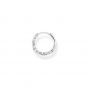 Thomas Sabo Single Earring - Mixed White Stone Hoop Earring in Silver CR665-051-14
