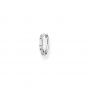 Thomas Sabo Single Earring - Mixed White Stone Slim Hoop in Silver CR666-051-14