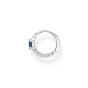 Thomas Sabo Single Hoop Earring - Silver with Blue and White Stones CR691-166-7