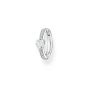 Thomas Sabo Single Hoop Earring - Silver with Heart and White Stones CR692-051-14