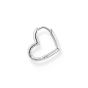 Thomas Sabo Single Hoop Heart Earring - Silver with White Stones CR693-051-14