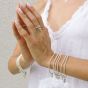 Annie Haak Santeenie Silver Charm Bracelet - Cream Daisy B1017-17