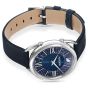 Swarovski Crystalline Glam Watch Blue Stainless Steel Leather Strap 5537961