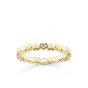 Thomas Sabo Gold Plated Heart and Diamond Ring D_TR0013-924-14