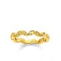 Thomas Sabo Gold Plated and Diamond Leaves Ring