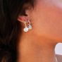 Daisy Isla Mother Of Pearl Drop Earrings - Silver SE04_SLV