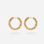 IX Crunchy Edge Hoop Earrings - Gold DMB0331GD