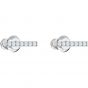 Swarovski Only Pierced Earrings, White, Rhodium Plating 5465786