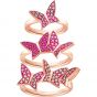 Swarovski Lilia Ring Set, Multi-coloured, rose gold plating 5384892