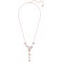 Swarovski Lilia Butterfly Y Necklace  - White and Rose Gold Tone 5636419