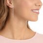 Lifelong Bow Pierced Earrings, White, Mixed Plating 5447083