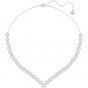 Swarovski Angelic Square Necklace, Large, White, Rhodium Plating 5368145