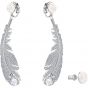 Swarovski Nice Clip Earrings, White, Rhodium Plating 5497866