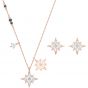 Swarovski Symbol Star Set. White, Rose Gold Plating 5517178