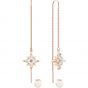 Swarovski Symbolic Chain Pierced Earrings, White, Rose Gold Plating 5494344