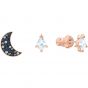 Swarovski Symbolic Pierced Earrings Set, Multi-Coloured, Rose Gold Plating 5494353