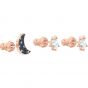 Swarovski Symbolic Pierced Earrings Set, Multi-Coloured, Rose Gold Plating 5494353