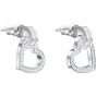 Swarovski Lovely Pierced Earrings, White, Rhodium Plating 5466756