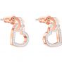 Swarovski Lovely Pierced Earrings, White, Rose Gold Plating 5466720