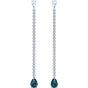 Swarovski Vintage Pierced Earring, Blue, Rhodium Plating 5457641
