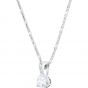 Swarovski Solitaire Pendant, White, Rhodium Plating 1800045