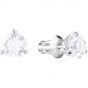 Swarovski Solitaire Pierced Earrings, White, Rhodium Plating 1800046
