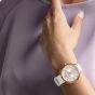 Swarovski Crystalline Glam Watch, Leather Strap, White, Rose Gold Tone 5452459