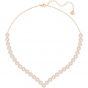 Swarovski Angelic Square Necklace, Large, White, Rose Gold Plating 5351308