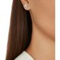 Swarovski Creativity Circle Pierced Earrings, Small, White, Rhodium Plating 5201707
