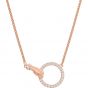 Swarovski Symbolic Necklace, White, Rose Gold Plating 5489573