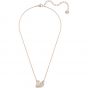 Swarovski Iconic Swan Pendant, White, Rose Gold Plating 5368988