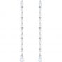 Swarovski Louison Pierced Earrings, White, Rhodium Plating 5409732