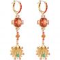 Swarovski Lucky Goddess Shell Pierced Earrings, Multi-Coloured, Gold Plating 5451301