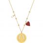 Swarovski Lucky Goddess Wings Necklace, Multi-Coloured, Gold Plating 5461801