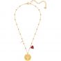 Swarovski Lucky Goddess Wings Necklace, Multi-Coloured, Gold Plating 5461801