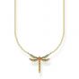Thomas Sabo Necklace, Dragonfly Small, Yellow Gold Plating KE1837-974-7