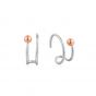 Ania Haie Orbit Twist Earrings - Silver and Rose E001-03T 