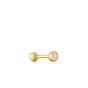 Ania Haie Sparkle Bezel Barbell Single Earring - Gold - E035-06G