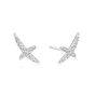 Ania Haie Kiss Pavé Stud Earrings - Silver - E057-02H