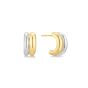 Ania Haie Duet Mixed Two-Tone Huggie Hoop Earrings. Item code E067-05T.